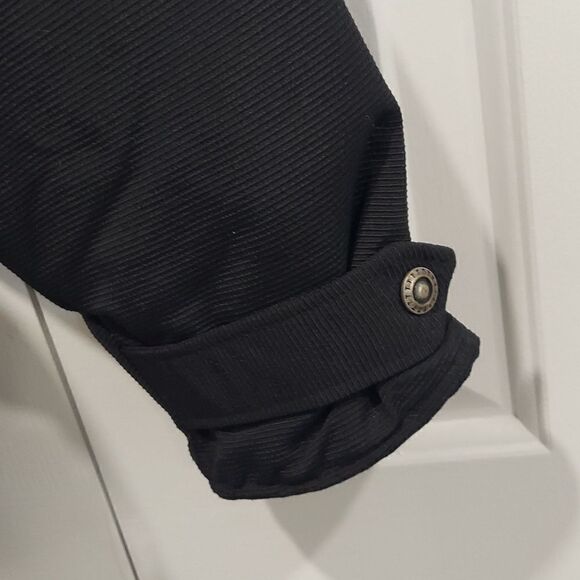 NILS Vintage 90s Retro Black Ski Jacket Reversible Velvet Size 12 - Picture 3 of 12